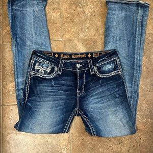 Rock Revival Mid Rise Boot Cut Jeans